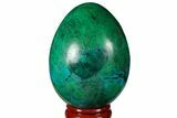 Polished Chrysocolla & Malachite Egg - Peru #133799-1